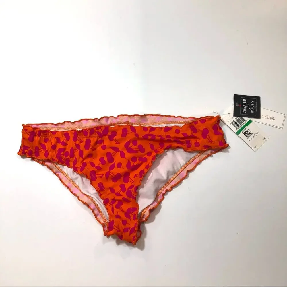 Salt+Cove TANGERINE Ruffled Bikini Swim Bottom